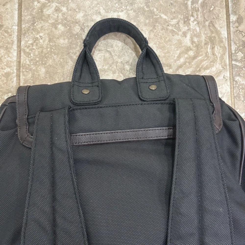 Banana Republic Nylon Backpack with Leather Trim and Front Zip Pockets‎